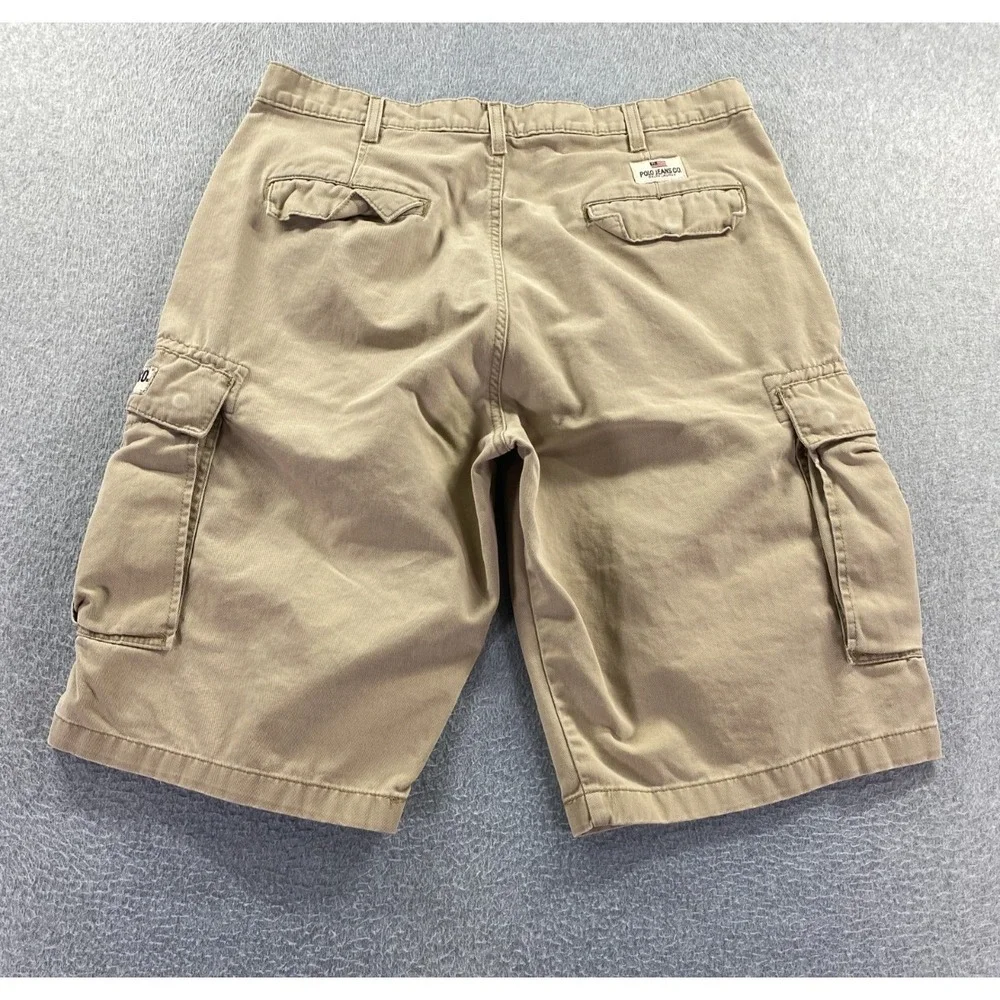 Vtg Polo Jeans Ralph Lauren Firefighter‎ Shorts Mens 34 Cargo Khaki Trooper